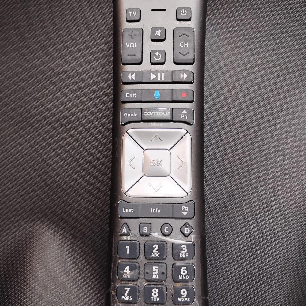 Black Remote Control with Silver Navigation Pad